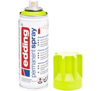 edding 5200 Spray Permanente, Giallo Fluo, 200 Ml, Vernice Acrilica Premium per Dipingere e Decorare Vetro, Metallo, Legno, Ceramica, Plastica, Tela, Smalto Acrilico, Vernice Spray
