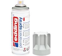 Edding 5200 Spray Permanente, Grigio Chiaro Opaco, 200 Ml, Vernice Acrilica Premium per Dipingere e Decorare Vetro, Metallo, Legno, Ceramica, Plastica, Tela, Smalto Acrilico, Vernice Spray