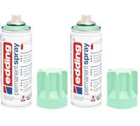 edding 5200 spray permanente - neo menta - 200 ml - premium vernice acrilica per dipingere e decorare vetro, metallo, legno, ceramica, plastica, tela - smalto acrilico, vernice spray (Confezione da 2)