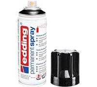edding 5200 spray permanente - nero lucido - 200 ml - premium vernice acrilica per dipingere e decorare vetro, metallo, legno, ceramica, plastica, tela - smalto acrilico, vernice spray