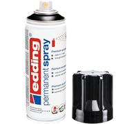 edding 5200 Spray Permanente, Nero Lucido, 200 Ml, Vernice Acrilica Premium per Dipingere e Decorare Vetro, Metallo, Legno, Ceramica, Plastica, Tela, Smalto Acrilico, Vernice Spray