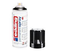 edding 5200 Spray Permanente, Nero Lucido, 200 Ml, Vernice Acrilica Premium per Dipingere e Decorare Vetro, Metallo, Legno, Ceramica, Plastica, Tela, Smalto Acrilico, Vernice Spray