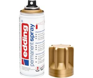 edding 5200 Spray Permanente, Oro Prezioso Opaco, 200 Ml, Vernice Acrilica Premium per Dipingere e Decorare Vetro, Metallo, Legno, Ceramica, Plastica, Tela, Smalto Acrilico