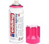 Edding 5200 Spray Permanente, Rosa Fluo, 200 Ml, Vernice Acrilica Premium per Dipingere e Decorare Vetro, Metallo, Legno, Ceramica, Plastica, Tela, Smalto Acrilico, Vernice Spray