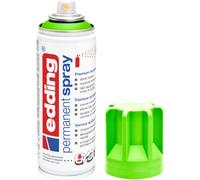 edding 5200 Spray Permanente, Verde Fluo, 200 Ml, Vernice Acrilica Premium per Dipingere e Decorare Vetro, Metallo, Legno, Ceramica, Plastica, Tela, Smalto Acrilico, Vernice Spray