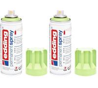 Edding 5200 Spray Permanente, Verde Pastello Opaco, 200 Ml, Vernice Acrilica Premium per Dipingere e Decorare Vetro, Metallo, Legno, Ceramica, Plastica, Tela, Smalto Acrilico, Vernice Spray