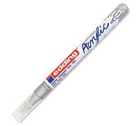 edding 5300 Marcatore Acrilico Fine, Argento, 1 Marcatore a Vernice Acrilica Waterproof, Punta Tonda 1-2Mm, Pennnarello Acrilico per Disegno Su Tela, Carta, Legno, Marcatore Acrilico per Ciotoli