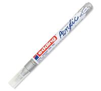 edding 5300 Marcatore Acrilico Fine, Argento, 1 Marcatore a Vernice Acrilica Waterproof, Punta Tonda 1-2Mm, Pennnarello Acrilico per Disegno Su Tela, Carta, Legno, Marcatore Acrilico per Ciotoli