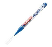 edding 5300 Marcatore Acrilico Fine, Blu, 1 Marcatore a Vernice Acrilica Waterproof, Punta Tonda 1-2Mm, Pennnarello Acrilico per Disegno Su Tela, Carta, Legno, Marcatore Acrilico per Ciotoli