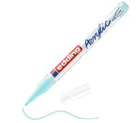edding 5300 Marcatore Acrilico Fine, Blu Pastello, 1 Marcatore a Vernice Acrilica Waterproof, Punta Tonda 1-2Mm, Pennnarello Acrilico per Disegno Su Tela, Carta, Legno, per Ciotoli