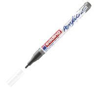 edding 5300 Marcatore Acrilico Fine, Grigio, 1 Marcatore a Vernice Acrilica Waterproof, Punta Tonda 1-2Mm, Pennnarello Acrilico per Disegno Su Tela, Carta, Legno, Marcatore Acrilico per Ciotoli