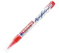 edding 5300 Marcatore Acrilico Fine, Rosso, 1 Marcatore a Vernice Acrilica Waterproof, Punta Tonda 1-2Mm, Pennnarello Acrilico per Disegno Su Tela, Carta, Legno, Marcatore Acrilico per Ciotoli