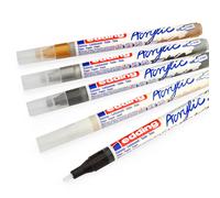 Edding 5300 Pennarelli Indelebili In Acrilico 1-2Mm Punta Rotonda Mono Set Di 5