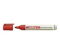 Marcatore 21 Ecoline - punta conica da 1,50-3,00mm - rosso - inchiostro permanente - Edding