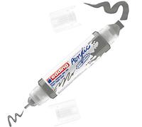 edding 5400 Pennarello Acrilico 3D Double Liner, Antracite, 1 Tubetto di Vernice Acrilica, Doppia Punta 2-3,5-10Mm, Pittura Acrilica per Tele, Tavole, Legno, Colori Impermeabili di Alta Qualità