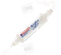 edding 5400 Pennarello Acrilico 3D Double Liner, Bianco Traffico-1 Tubetto di Vernice Acrilica, Doppia Punta 2-3,5-10Mm -Pittura Acrilica per Tele, Tavole,Legno, Colori Impermeabili di Alta Qualità