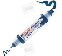 edding 5400 Pennarello Acrilico 3D Double Liner, Blu Notte, 1 Tubetto di Vernice Acrilica, Doppia Punta 2-3,5-10Mm, Pittura Acrilica per Tele, Tavole, Legno, Colori Impermeabili di Alta Qualità