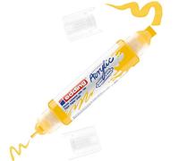 edding 5400 Pennarello Acrilico 3D Double Liner, Giallo Traffico- 1 Tubetto di Vernice Acrilica -Doppia Punta 2-3,5-10Mm-Pittura Acrilica per Tele, Tavole, Legno, Colori Impermeabili di Alta Qualità