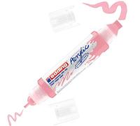 edding 5400 Pennarello Acrilico 3D Double Liner, Malva Opaca- 1 Tubetto di Vernice Acrilica, Doppia Punta 2-3,5-10Mm, Pittura Acrilica per Tele, Tavole, Legno, Colori Impermeabili di Alta Qualità