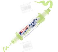edding 5400 Pennarello Acrilico 3D Double Liner, Verde Pastello-1 Tubetto di Vernice Acrilica, Doppia Punta 2-3,5-10Mm -Pittura Acrilica per Tele, Tavole, Legno, Colori Impermeabili di Alta Qualità