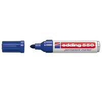 EDDING 550 MARKER permanente - Punta tonda - tratto tratto 3 e 4 mm.- ricaricabile - asciugatura rapida - colore blu NEW