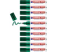 edding 550 permanent marker - green - 10 pens - round tip 3-4 mm - waterproof, q