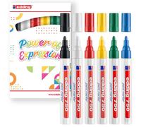 Edding 750 Gloss Pittura Pennarello - Set Di 6 Penne - 2-4mm Punta - Multi
