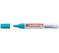 edding 750 Marcatore a Vernice Lucida, Azzurro, 1 Pennarello, Punta Rotonda 2-4 Mm, Pennarello Indelebile per Vetro, Pietra, Legno, Plastica, Carta, Impermeabile, Alta Copertura