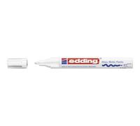 edding 750 Marcatore a Vernice Lucida, Bianco, 1 Pennarello, Punta Rotonda 2-4 Mm, Pennarello Indelebile per Vetro, Pietra, Legno, Plastica, Carta, Impermeabile, Alta Copertura
