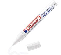 Edding 750 Marcatore a Vernice Lucida, Bianco, 1 Pennarello, Punta Rotonda 2-4 Mm, Pennarello Indelebile per Vetro, Pietra, Legno, Plastica, Carta, Impermeabile, Alta Copertura