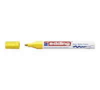 edding 750 Marcatore a Vernice Lucida, Giallo, 1 Pennarello, Punta Rotonda 2-4 Mm, Pennarello Indelebile per Vetro, Pietra, Legno, Plastica, Carta, Impermeabile, Alta Copertura