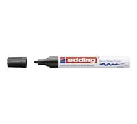 edding 750 Marcatore a Vernice Lucida, Nero, 1 Pennarello, Punta Rotonda 2-4 Mm, Pennarello Indelebile per Vetro, Pietra, Legno, Plastica, Carta, Impermeabile, Alta Copertura