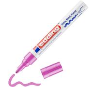 Edding 750 Marcatore a Vernice Lucida, Rosa, 1 Pennarello, Punta Rotonda 2-4 Mm, Pennarello Indelebile per Vetro, Pietra, Legno, Plastica, Carta, Impermeabile, Alta Copertura