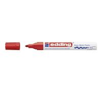 edding 750 Marcatore a Vernice Lucida, Rosso, 1 Pennarello, Punta Rotonda 2-4 Mm, Pennarello Indelebile per Vetro, Pietra, Legno, Plastica, Carta, Impermeabile, Alta Copertura