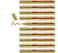 edding 750 Marcatore a Vernice, Oro, 10 Penne, Punta Tonda 2-4 Mm, per Marcare Ed Etichettare Metallo, Vetro, Rocce, Plastica, Resistente Al Calore, Permanente, Anti Sbavature, Impermeabile