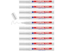edding 750 Paint Marker, colore: Nero 10 White, 10 Pezzi