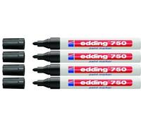 Edding 750 Pennarello indelebile per uso industriale, 2 - 4 mm, nero, confezione da 4