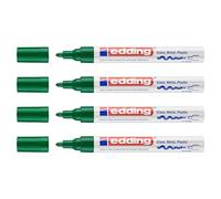 Edding 750 Pennarello indelebile per uso industriale, 2 - 4 mm, verde, confezione da 4