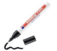 edding 750 Pennarello per Pittura - Nero - 1 Penna - Punta Rotonda 2-4 mm - Pennarello per l'etichettatura di Metallo, Vetro, Roccia o plastica, Resistente al Calore, Permanente e Impermeabile