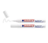 Edding 750 - Pennarello per vernice lucida, 2-4 mm, colore: Bianco