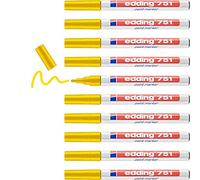 Edding 751 751-005 - Pennarello a punta fine, confezione da 10, colore: Giallo