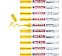 Edding 751 CR, Pennarello a Vernice, Giallo, Pacco da 10 Pezzi