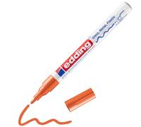 edding 751 Marcatore a Vernice Lucida, Arancione, 1 Pennarello, Punta Rotonda 1-2 Mm, Pennarello Indelebile per Vetro, Pietra, Legno, Plastica, Carta, Impermeabile, Alta Copertura