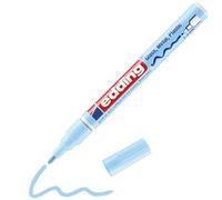Edding 751 Marcatore a Vernice Lucida, Blu Pastello, 1 Pz, Punta Tonda 1-2 mm, Penna per Vetro, Ciottoli, Legno, Plastica, Carta, Impermeabile, Alta Copertura