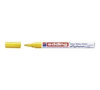 Edding 751 Marcatore a Vernice Lucida, Giallo, 1 Pennarello, Punta Rotonda 1-2 Mm, Pennarello Indelebile per Vetro, Pietra, Legno, Plastica, Carta, Impermeabile, Alta Copertura