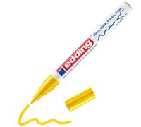 Edding 751 Marcatore a Vernice Lucida, Giallo, 1 Pennarello, Punta Rotonda 1-2 Mm, Pennarello Indelebile per Vetro, Pietra, Legno, Plastica, Carta, Impermeabile, Alta Copertura