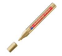 edding 751 Marcatore a Vernice Lucida, Oro (Metallizzato), 1 Pennarello, Punta Rotonda 1-2 Mm, Pennarello Indelebile per Vetro, Pietra, Legno, Plastica, Carta, Impermeabile, Alta Copertura