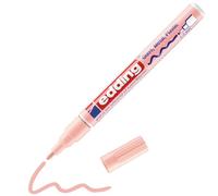 edding 751 marcatore a vernice lucida - rosa pastello - 1 pennarello - punta rotonda 1-2 mm - pennarello indelebile per vetro, pietra, legno, plastica, carta - impermeabile, alta copertura