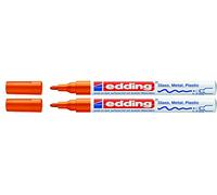 Edding 751 - Pennarello a punta M, confezione doppia, colore: Arancione