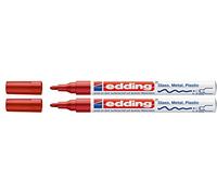 Edding 751 - Pennarello a punta M, confezione doppia, colore: Rosso